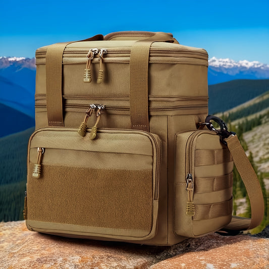 [Tactical Lunch Box] Insulated Tactical Lunch Box | Men's Adult Bag, Dual Compartments, Large Capacity, Non-Food Contact, Work Office Camping Travel, Back to School