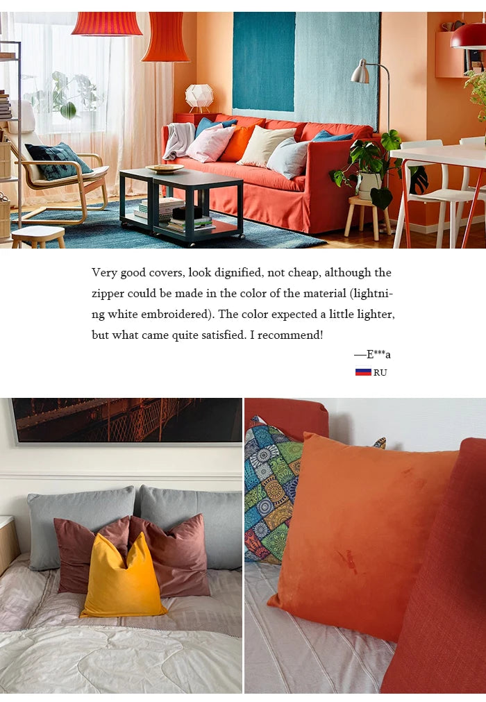Super Soft Cushion Cover Velvet Pillow Cover For Sofa Living Room Housse De Coussin 45*45 Decorative Pillows Nordic Home Decor