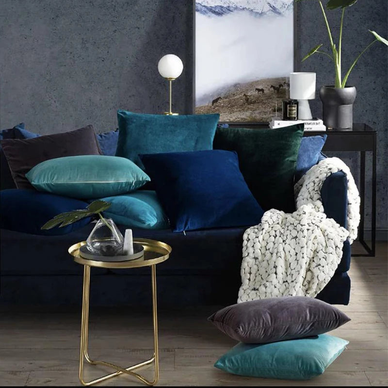 Super Soft Cushion Cover Velvet Pillow Cover For Sofa Living Room Housse De Coussin 45*45 Decorative Pillows Nordic Home Decor