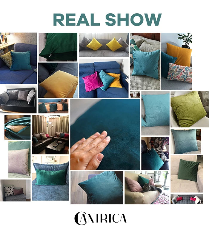 Super Soft Cushion Cover Velvet Pillow Cover For Sofa Living Room Housse De Coussin 45*45 Decorative Pillows Nordic Home Decor