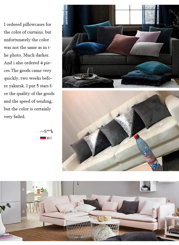 Super Soft Cushion Cover Velvet Pillow Cover For Sofa Living Room Housse De Coussin 45*45 Decorative Pillows Nordic Home Decor