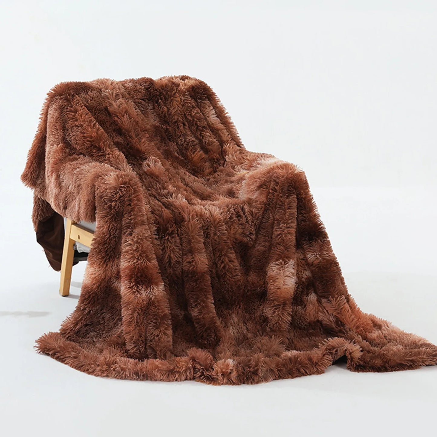 Large Flannel Throw Blanket Long Shaggy Plush Blanket For Couch Sofa Bed Winter Warm Soft Fluffy Faux Fur Bedspread Multi Colors