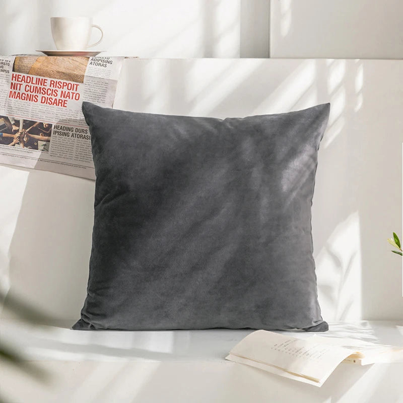 Super Soft Cushion Cover Velvet Pillow Cover For Sofa Living Room Housse De Coussin 45*45 Decorative Pillows Nordic Home Decor