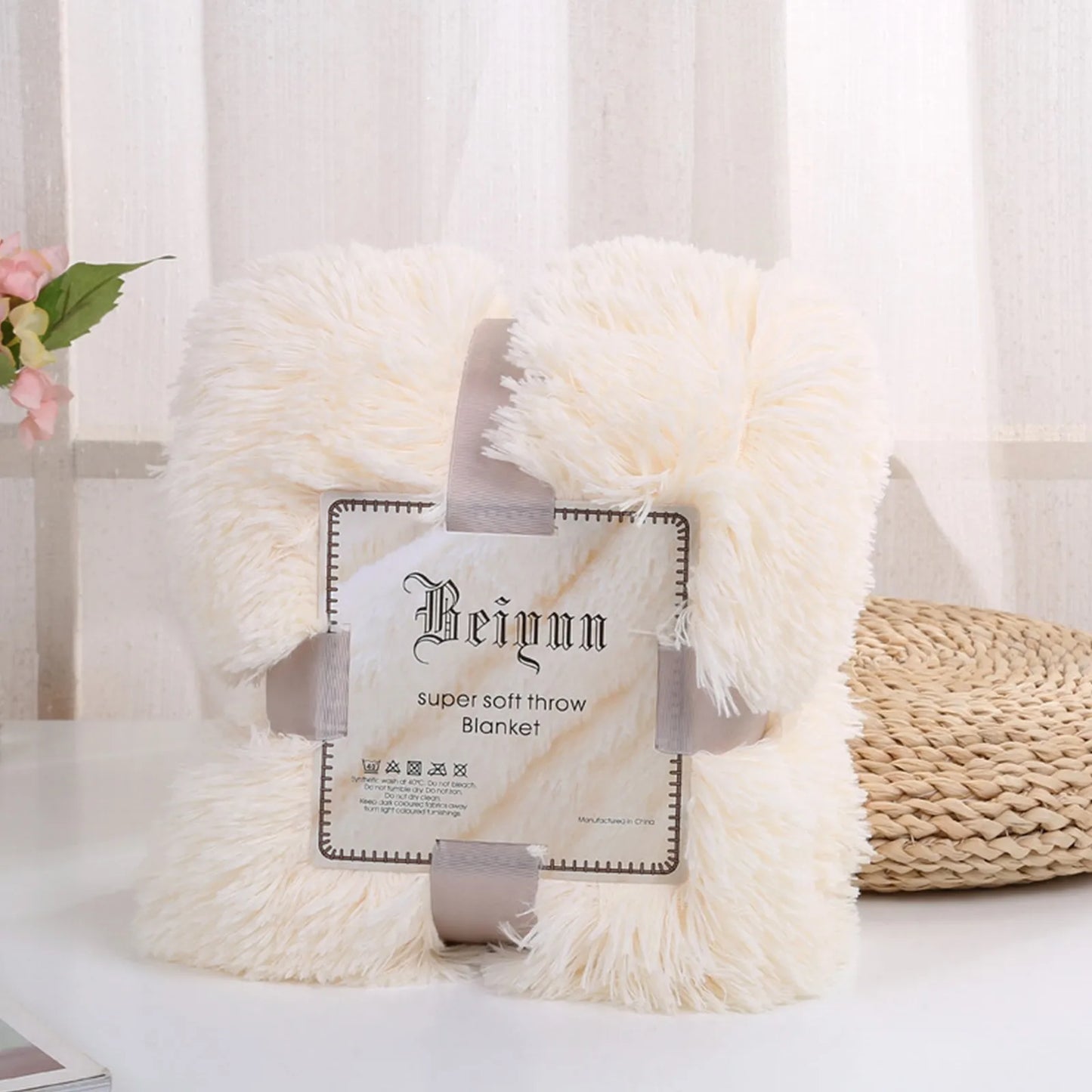 Large Flannel Throw Blanket Long Shaggy Plush Blanket For Couch Sofa Bed Winter Warm Soft Fluffy Faux Fur Bedspread Multi Colors