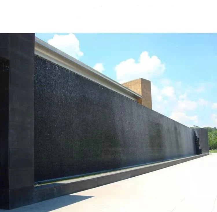 Stainless steel sink outlet, water curtain wall and flowing water landscape, waterfall fountain