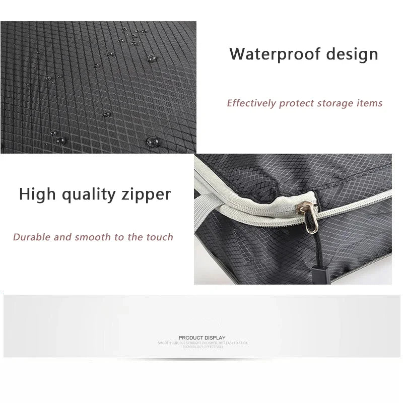Travel Compression Packing Cubes Suitcase Luggage Organizer Set Zipper Foldable Storage Bag for Clothes Shoes Travel Accessories