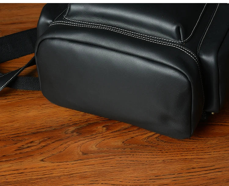 Retro Crazy Horse Leather Men's Backpack male computer bag Large Capacity 15.6 inch laptop bags genuine leather Travel Backpacks