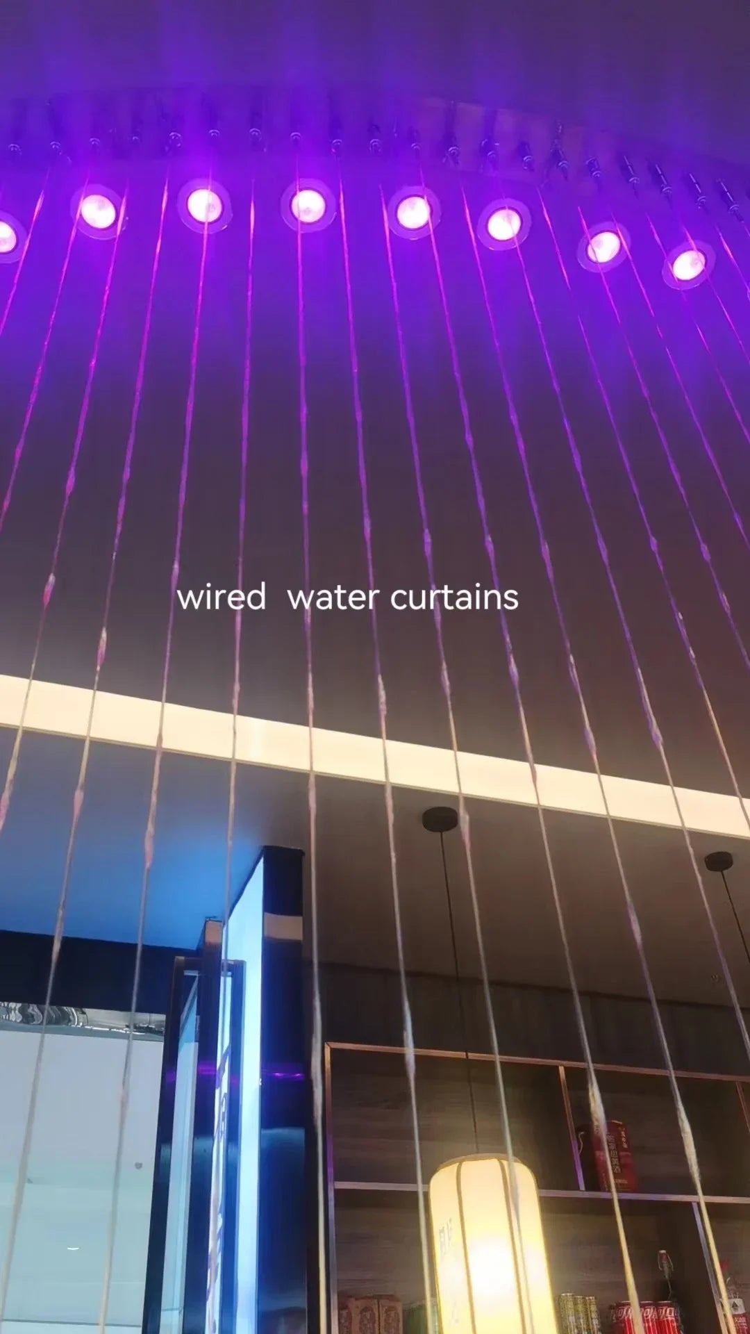 Water curtain flow water trough waterfall DC rain curtain fountain equipment water curtain