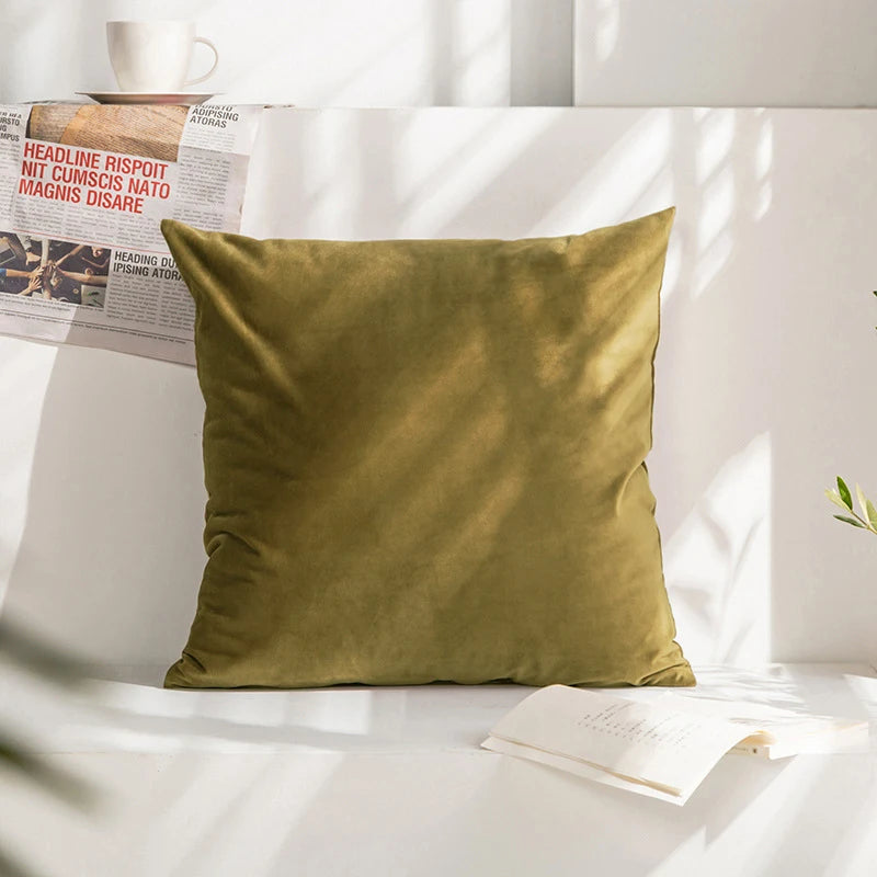 Super Soft Cushion Cover Velvet Pillow Cover For Sofa Living Room Housse De Coussin 45*45 Decorative Pillows Nordic Home Decor