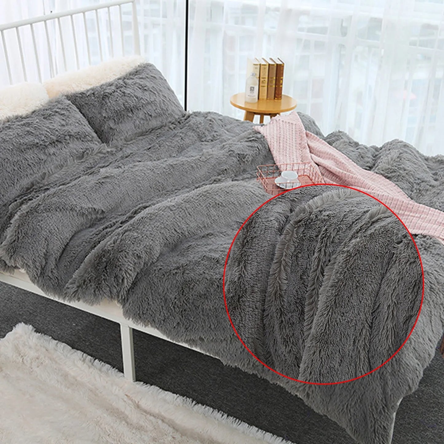 Large Flannel Throw Blanket Long Shaggy Plush Blanket For Couch Sofa Bed Winter Warm Soft Fluffy Faux Fur Bedspread Multi Colors