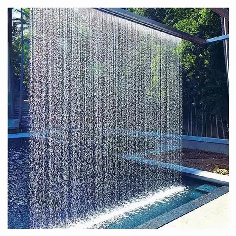 Water curtain flow water trough waterfall DC rain curtain fountain equipment water curtain