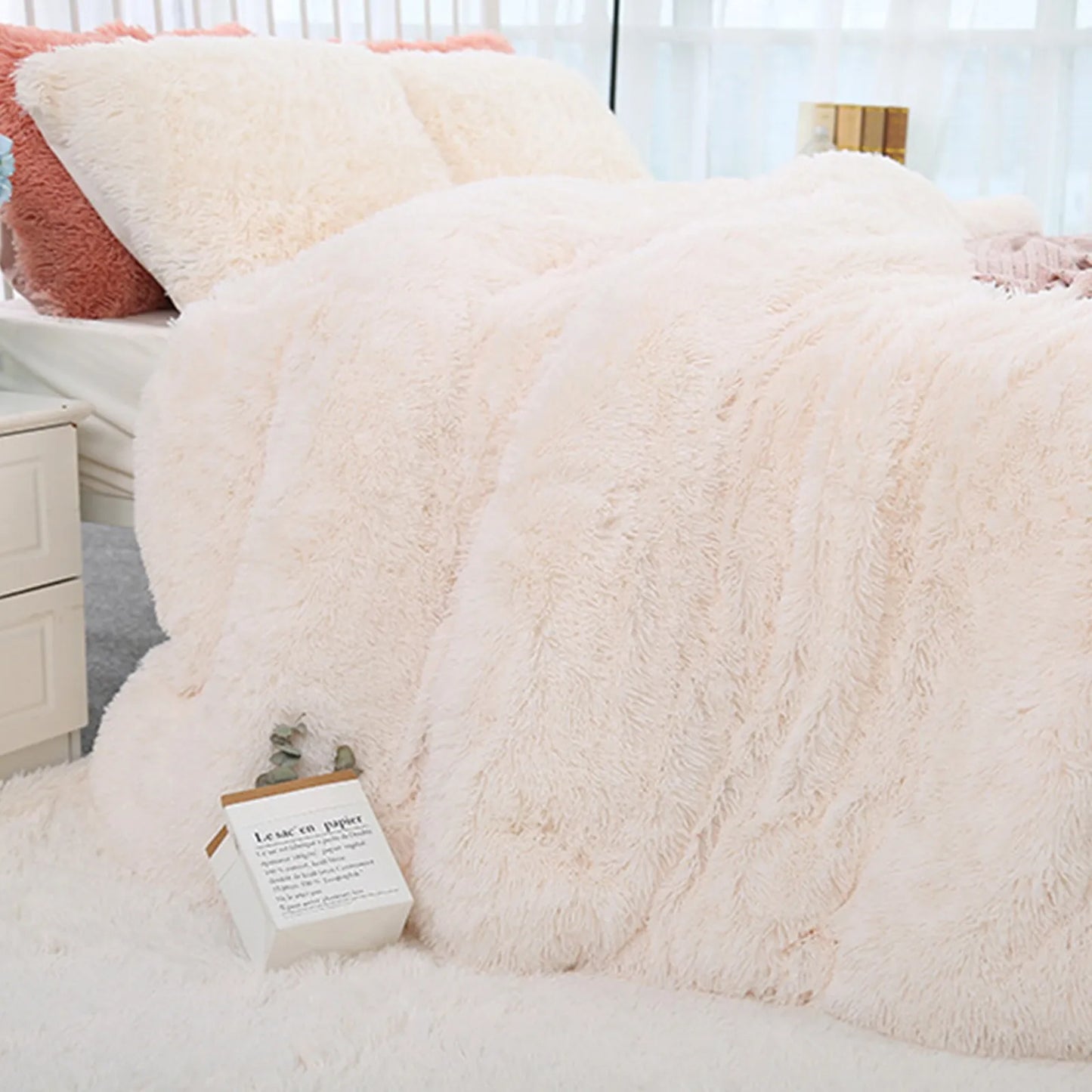 Large Flannel Throw Blanket Long Shaggy Plush Blanket For Couch Sofa Bed Winter Warm Soft Fluffy Faux Fur Bedspread Multi Colors