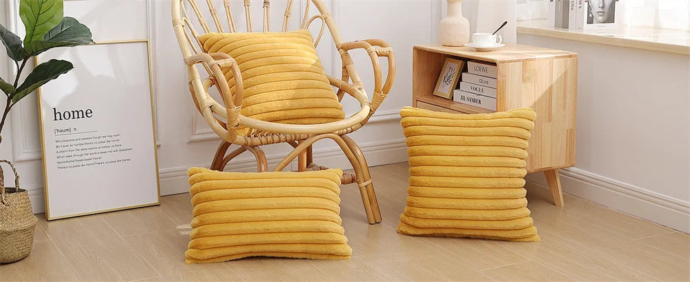 Olanly Faux Fur Pillow Cover 50x50cm Nordic Solid Cushion Cover 45x45 Soft Fluffy Pillowcase Decor Plush Throw Pillow Case Sofa