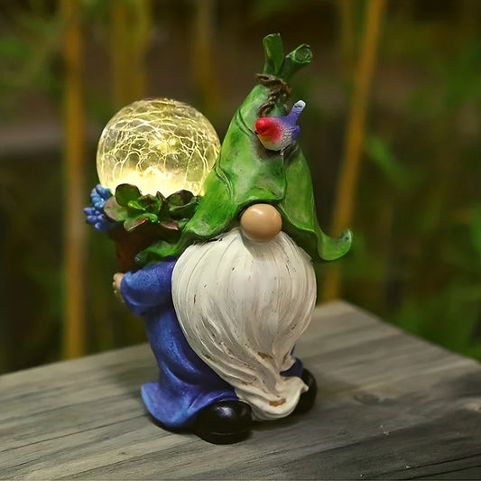 Garden Gnome Statue Solar Decorations,Outdoor Light,Gorgeous Novelty Gnomes for Garden Decore Outdoor Indoor Figurine Statues
