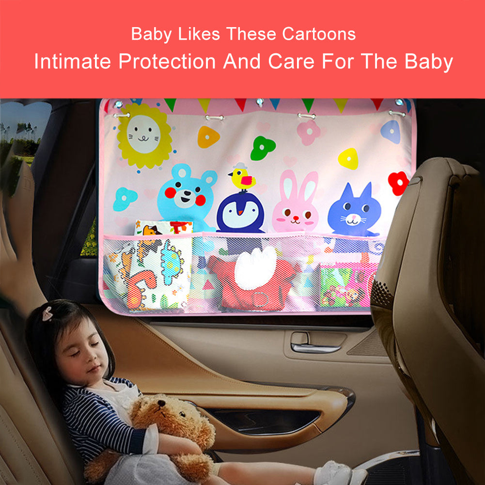 Car Sun Shade UV Protection For Kids Children Front Back Windshiel Curtain Side Window Adjustable Styling Auto  Sunshade Summer