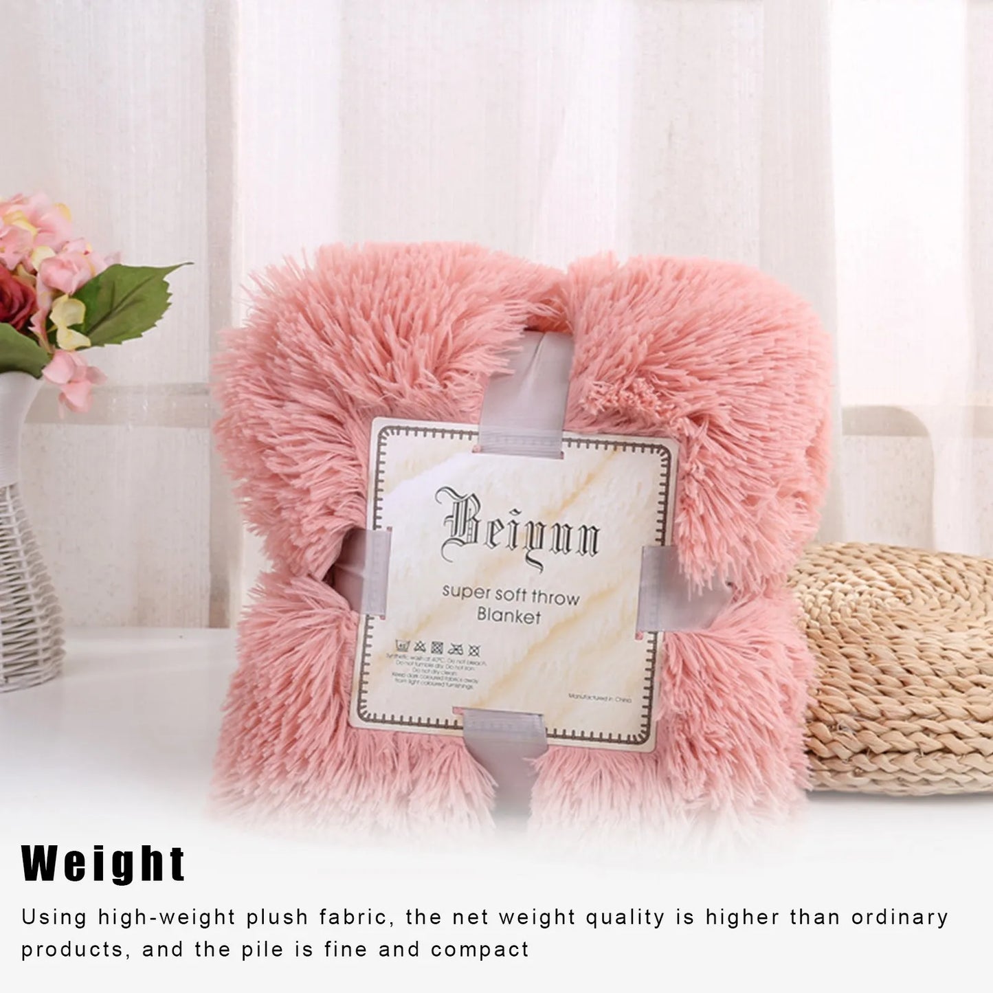 Large Flannel Throw Blanket Long Shaggy Plush Blanket For Couch Sofa Bed Winter Warm Soft Fluffy Faux Fur Bedspread Multi Colors