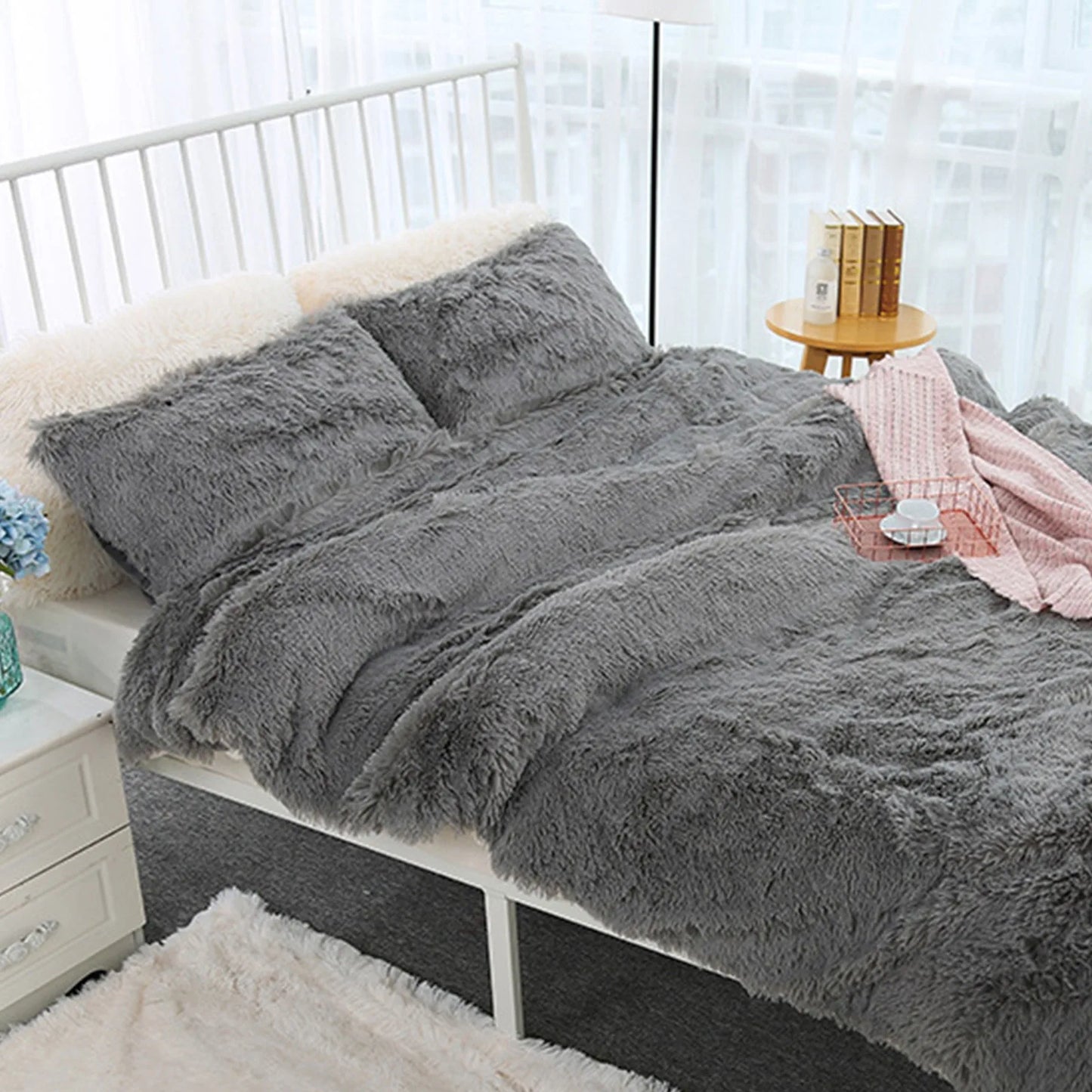 Large Flannel Throw Blanket Long Shaggy Plush Blanket For Couch Sofa Bed Winter Warm Soft Fluffy Faux Fur Bedspread Multi Colors