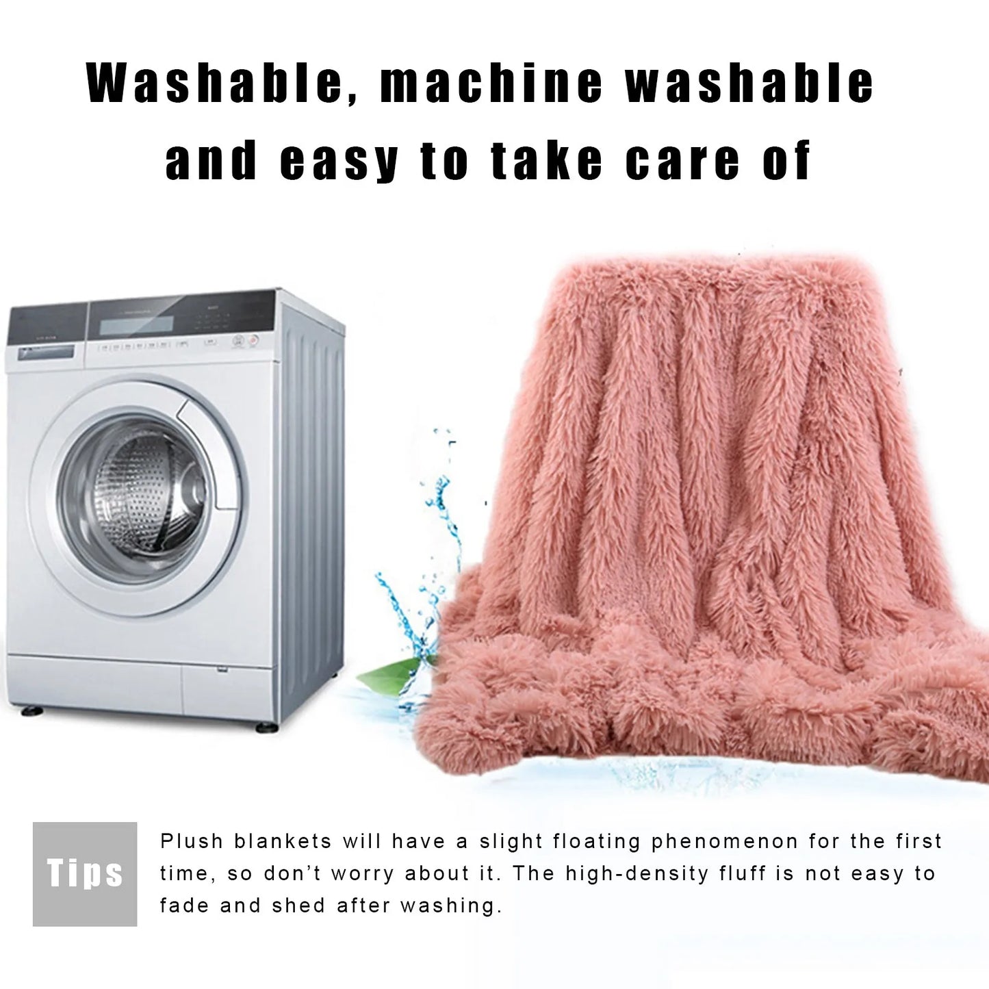 Large Flannel Throw Blanket Long Shaggy Plush Blanket For Couch Sofa Bed Winter Warm Soft Fluffy Faux Fur Bedspread Multi Colors