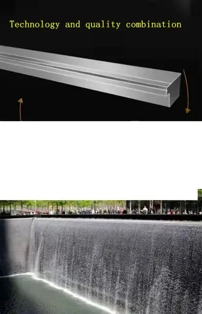 Stainless steel sink outlet, water curtain wall and flowing water landscape, waterfall fountain