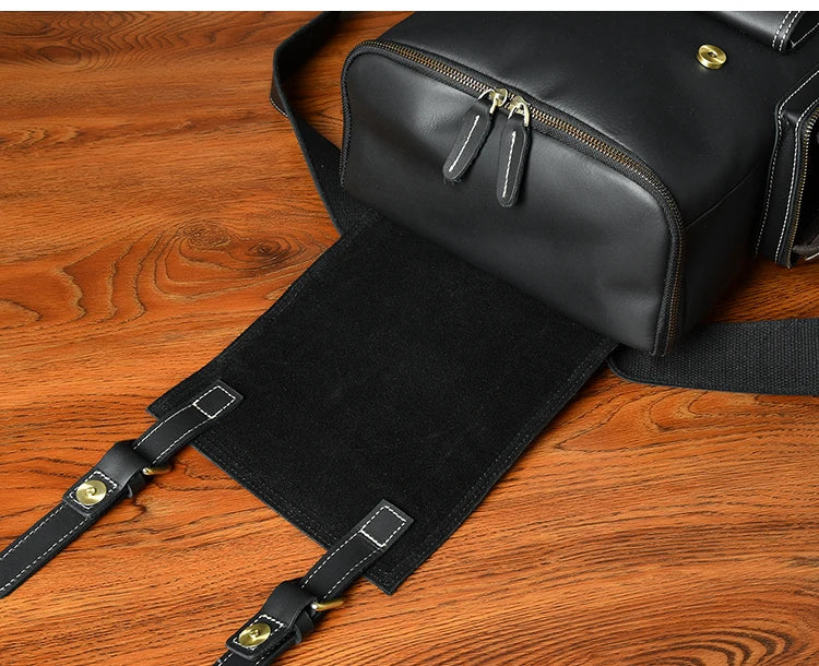 Retro Crazy Horse Leather Men's Backpack male computer bag Large Capacity 15.6 inch laptop bags genuine leather Travel Backpacks