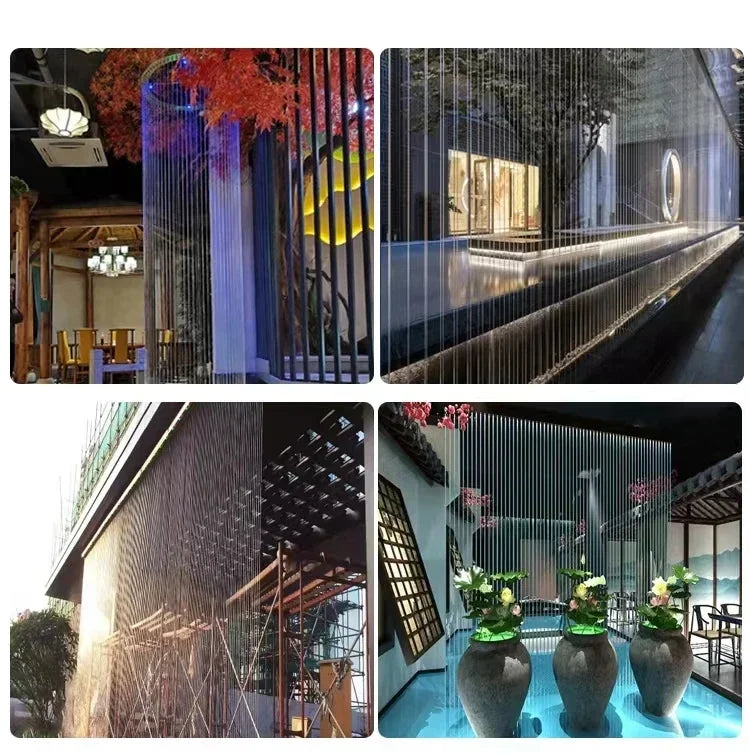 Water curtain flow water trough waterfall DC rain curtain fountain equipment water curtain