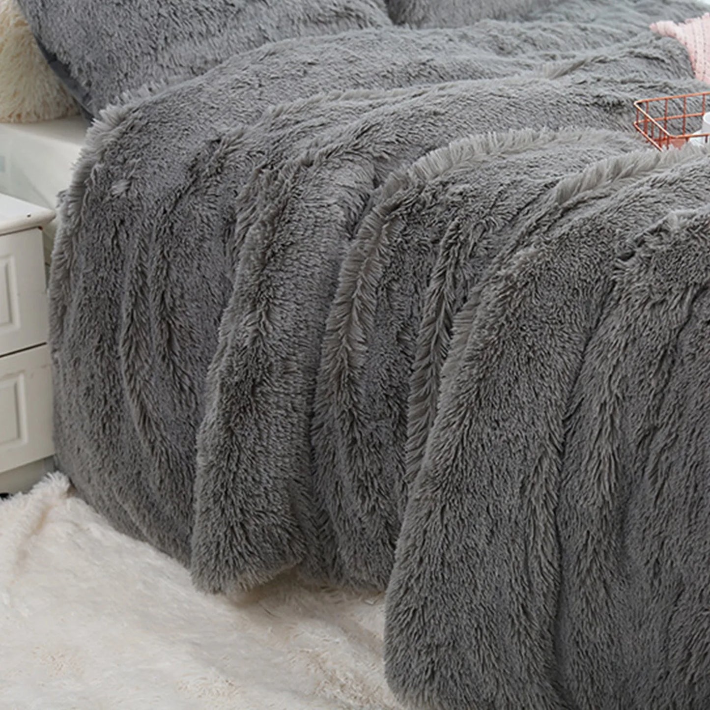 Large Flannel Throw Blanket Long Shaggy Plush Blanket For Couch Sofa Bed Winter Warm Soft Fluffy Faux Fur Bedspread Multi Colors