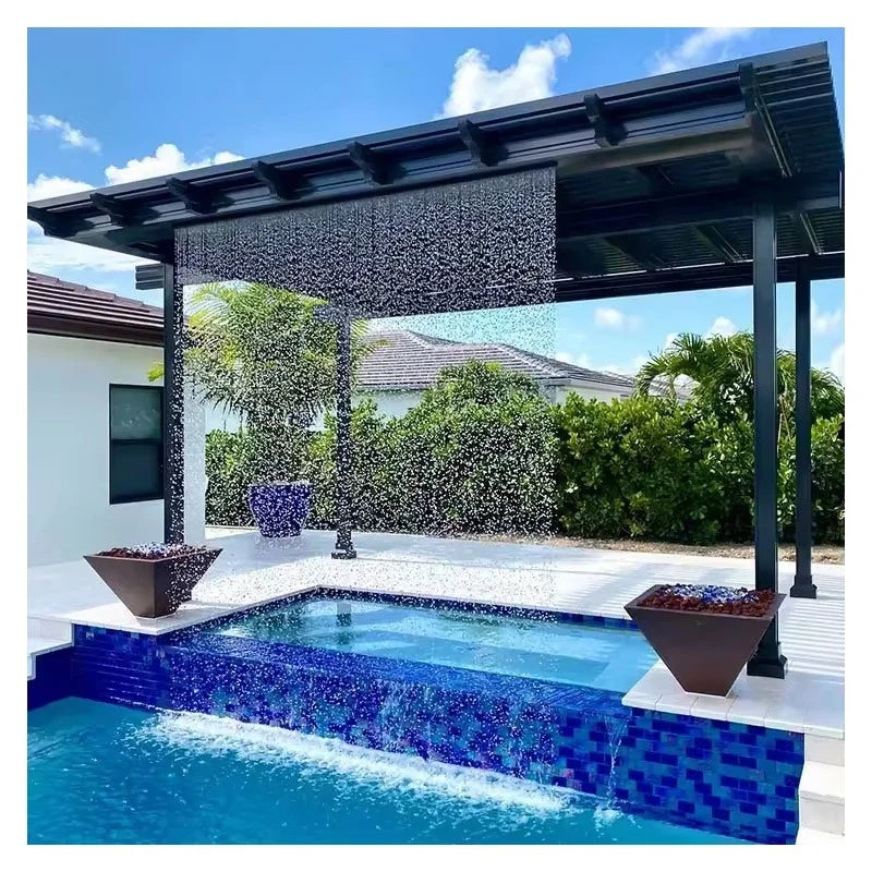 Water curtain flow water trough waterfall DC rain curtain fountain equipment water curtain