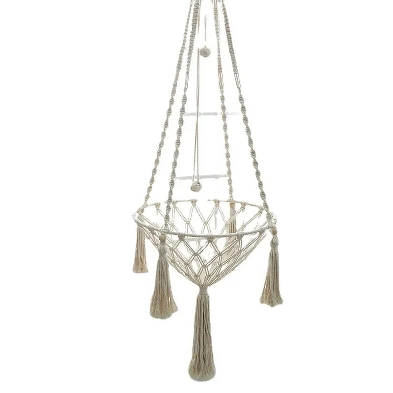 Pet Cat Hammock Cat Swing Hand Woven Cotton Rope Cats Hanging Basket Kitten Hanging String Den Indoor Pend Nest Pet Supplies