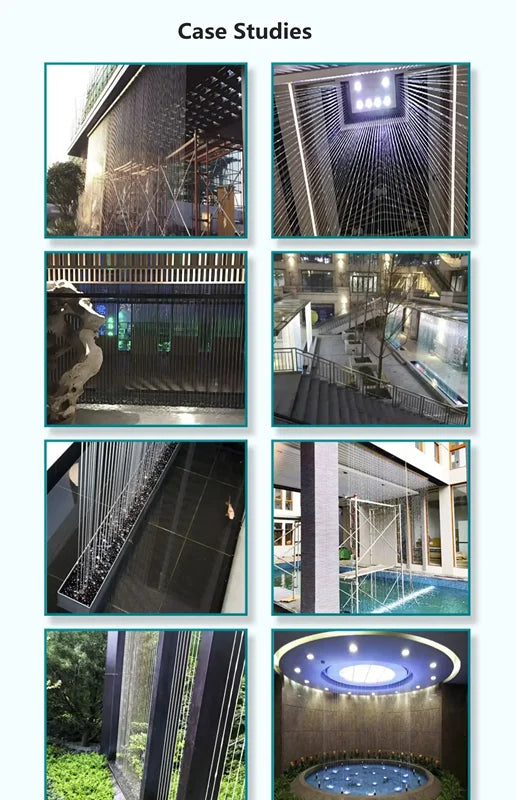 Water curtain flow water trough waterfall DC rain curtain fountain equipment water curtain