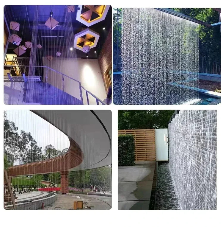 Water curtain flow water trough waterfall DC rain curtain fountain equipment water curtain