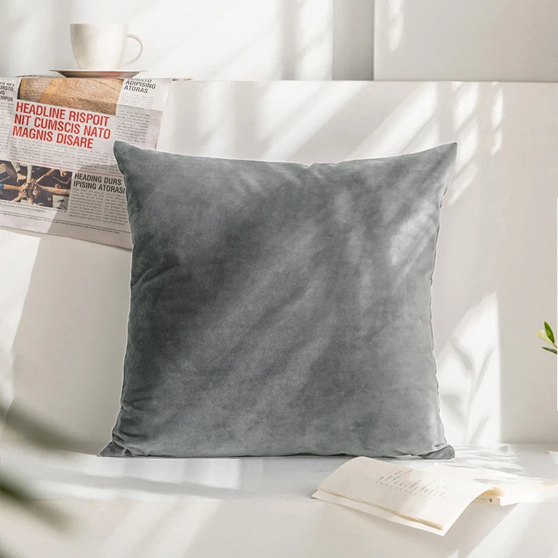 Super Soft Cushion Cover Velvet Pillow Cover For Sofa Living Room Housse De Coussin 45*45 Decorative Pillows Nordic Home Decor