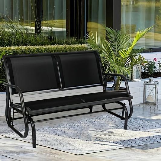 2 Person Swing Glider Bench Rocking Loveseat Chair Yard Garden Outdoor, Valentines Day Gifts